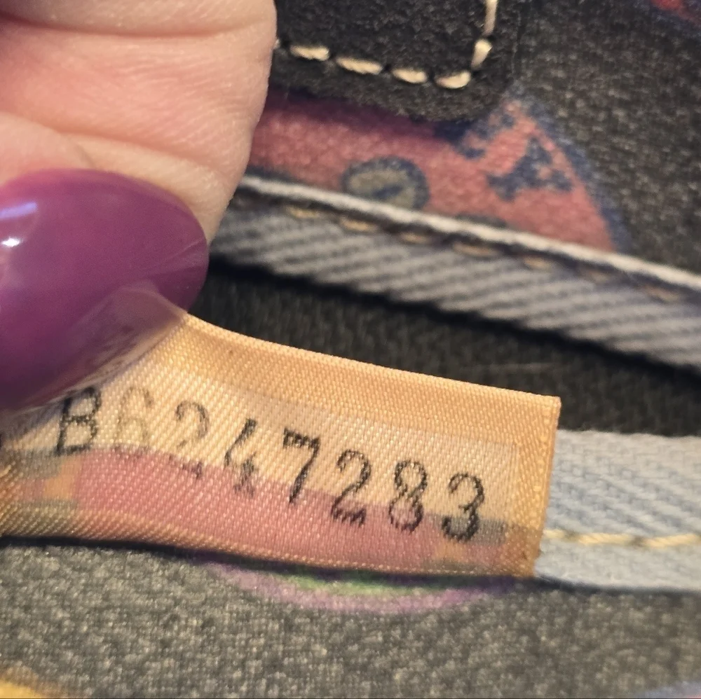Dooney & Bourke Rare Fanciful Tutti Frutti Medallion Black Vintage Satchel